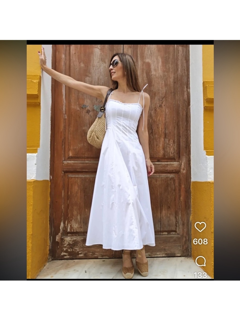 ZARA RUFFLED POPLIN MIDI DRESS